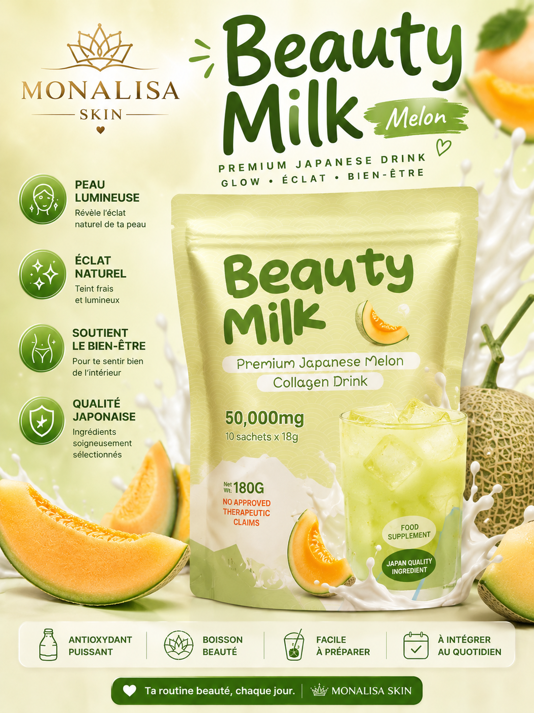 MONALISA SKIN – Beauty Milk 🍓🥭🍈
